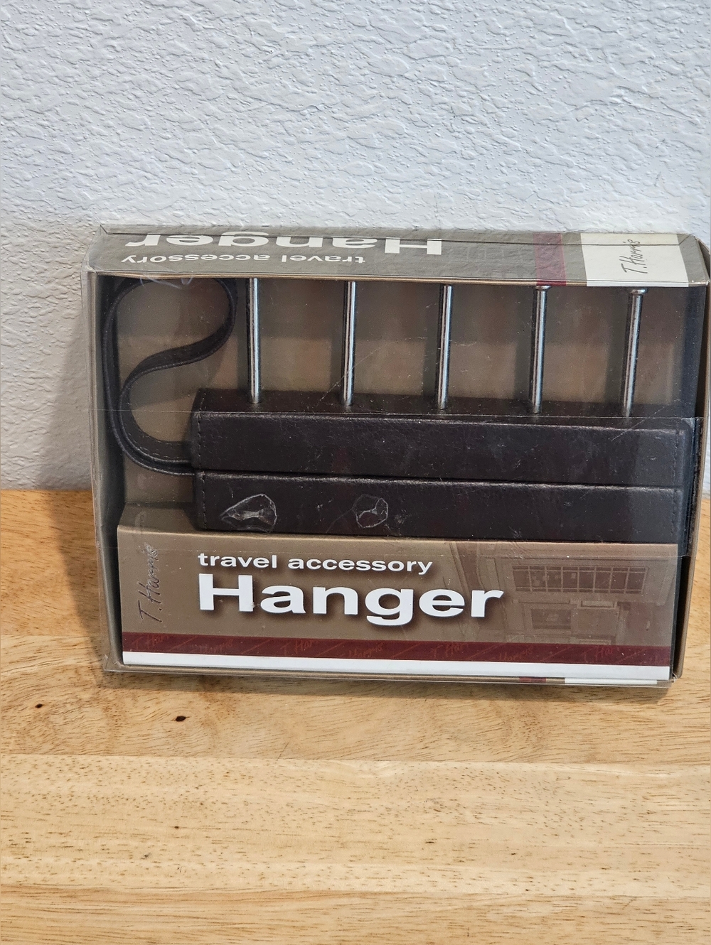 NIB T. Harris Travel Accessory Hanger - Belt, Tie Organizer Case - Brown